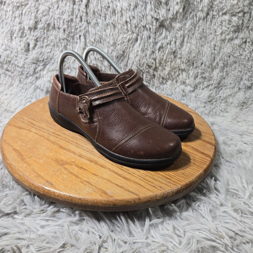 Clarks Shootie Shoe Brown Cheyn Madi Loafers Size 7.5 Boho Brown Leather Pull On